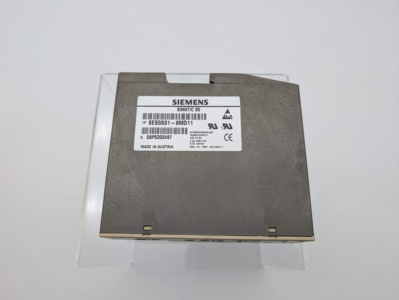 Siemens 6ES5931-8MD11 Simatic S5 Power Supply 24 VDC 115/230 VAC 2A 2