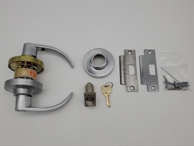 Dorma Door Lever Entry Lock 2-3/4" Backset Satin Chrome RH CL853D Commercial 4