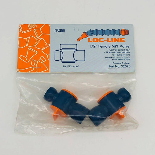 Loc-Line 32093 NPT Valve 1/2" Female Coolant Hose Component Acetal Copolymer 2pk 1