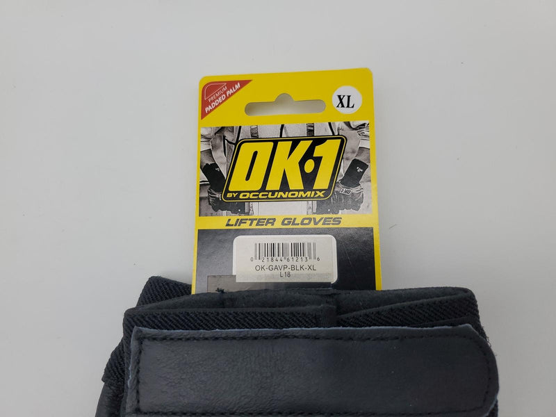 Occunomix Lifter Gloves Half Finger Size XL Padded Palm Stretch Top OK-GAVP-BLK 5