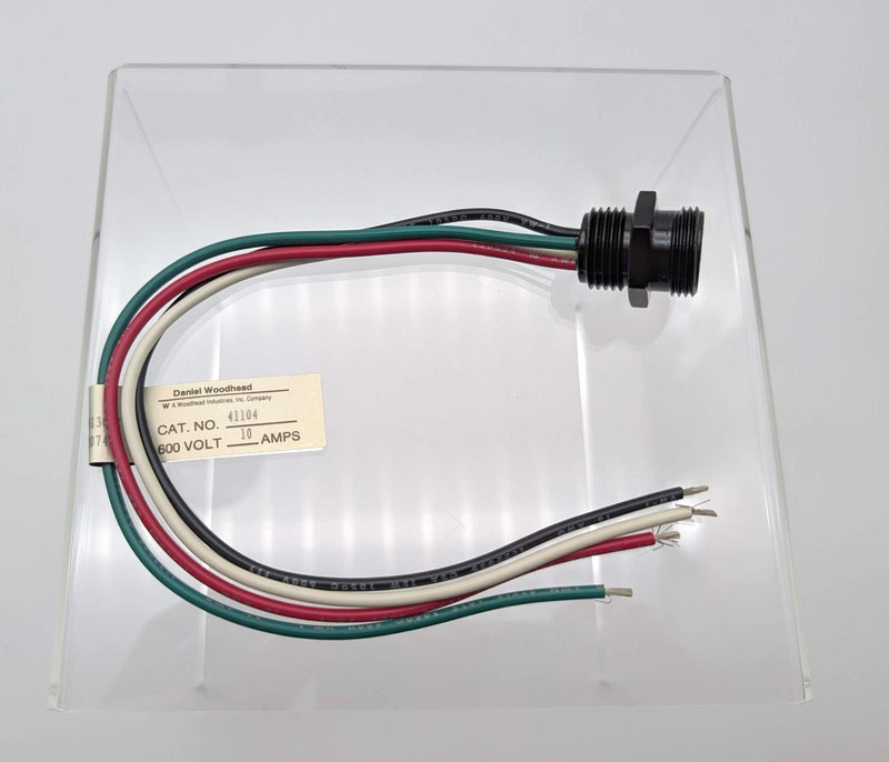 Woodhead 41104 Mini-Change Receptacle 4 Pin Female 12" #16 Leads 1