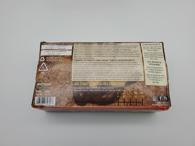 Green Monkey Nitrile Gloves XL Powder Free Textured Biodegradable 6 mil 100 Pack 3