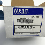 Merit 08834180232 Cartridge Roll CR 3/8 x 1-1/2 x 1/8 80ARB 100/BX 2