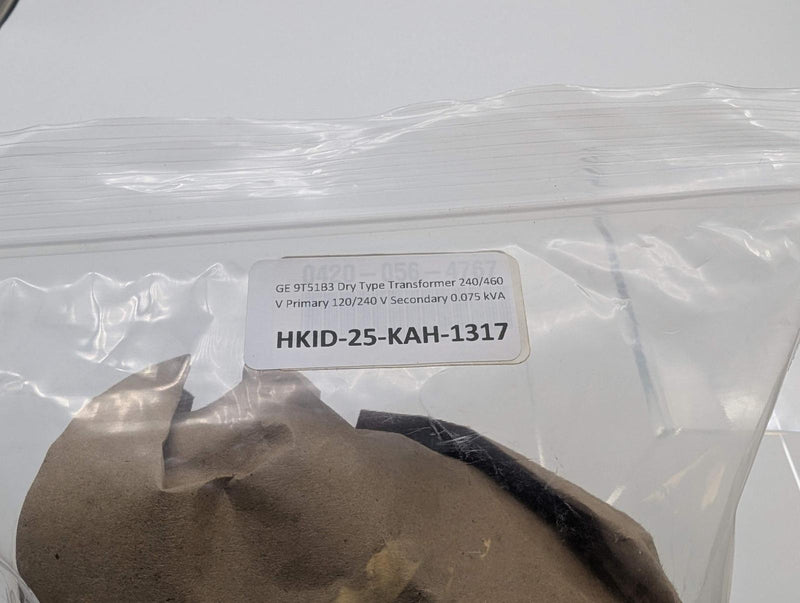 GE 9T51B3 Dry Type Transformer 240/460 V Primary 120/240 V Secondary 0.075 kVA 4