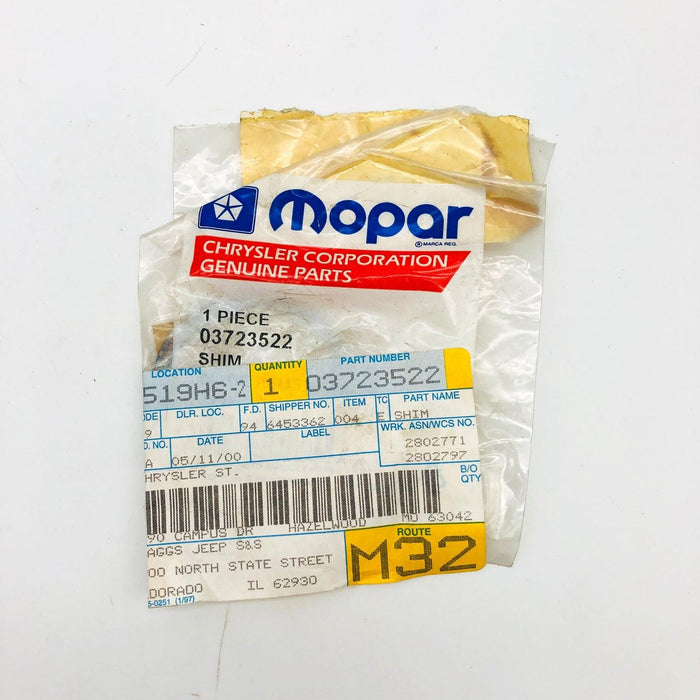 Mopar 3723522 Shim for Drive Pinion Bearing OEM New Old Stock NOS Sealed