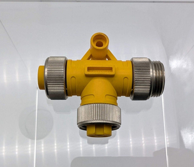 Turck RSM-2RKM 30 Actuator Tee Connector 2x 3 Pin 7/8" Female to 3 Pin 7/8" Male 1
