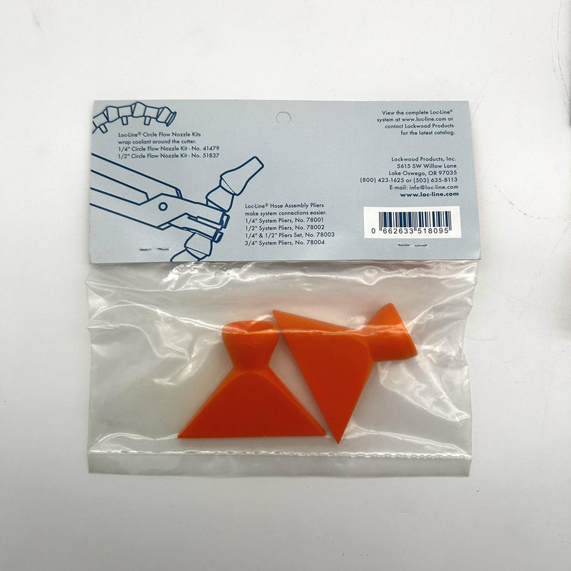 Loc-Line 51809 Flat Nozzle 2-1/2" Flare Acetal For Liquid Air 4pks of 2/8 Total 3