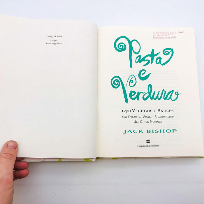 Pasta and Verdura Jack Bishop Hardcover 1996 1st Edition/Print Ex Library 7