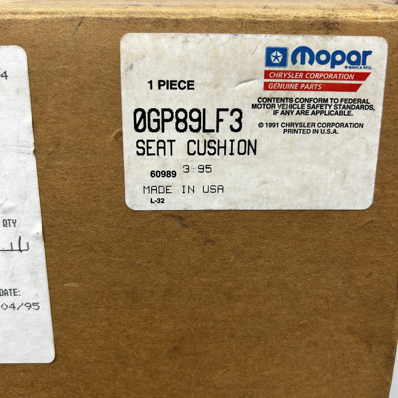 Mopar GP89LF3 Seat Cushion Assembly includes Frame Pad Cover OEM NOS For Jeep 2
