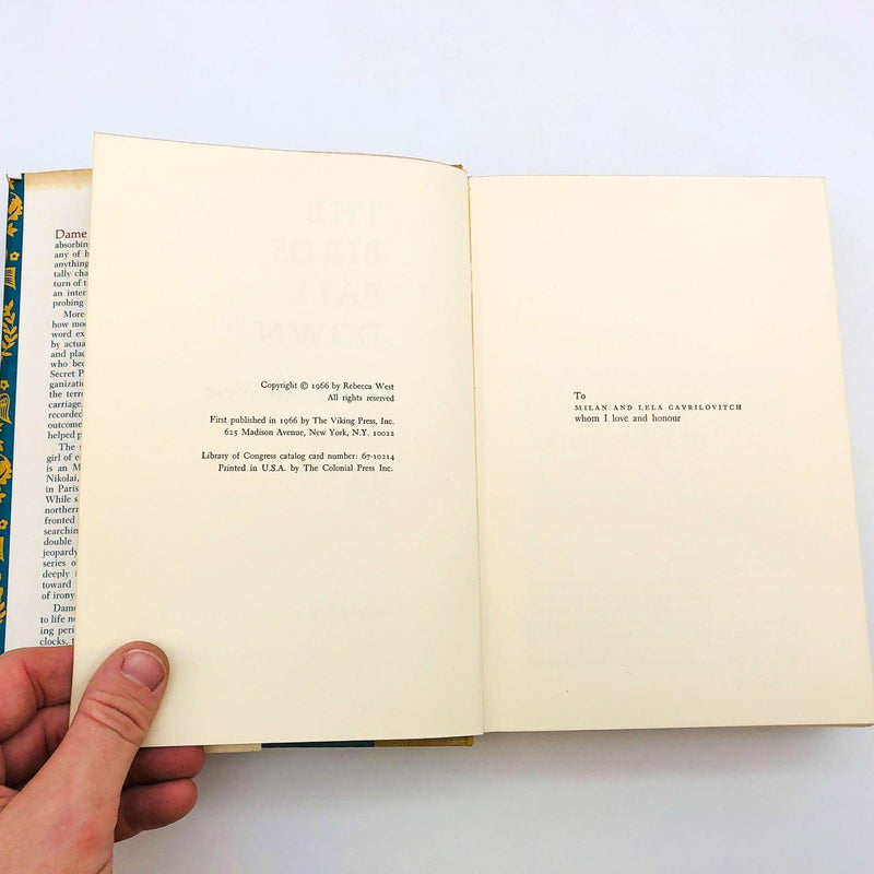 The Birds Fall Down Rebecca West Hardcover 1966 Tsarist Russia Spies Intrigue 8