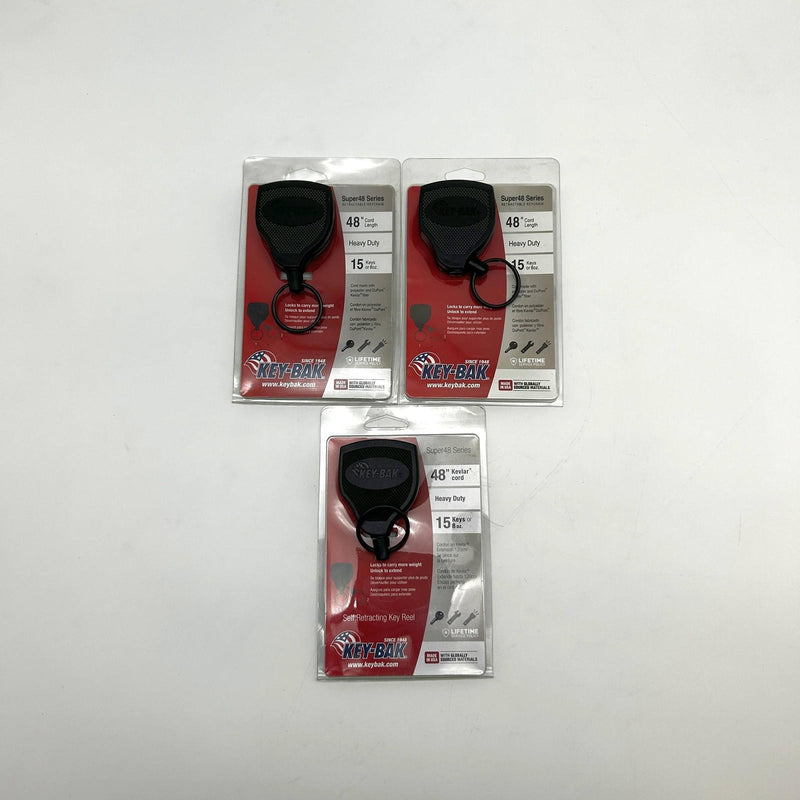 Key-Bak 0S48-803 Retractable Keychain Super48 Heavy Duty 48" Cord 15 Keys 3pk 7
