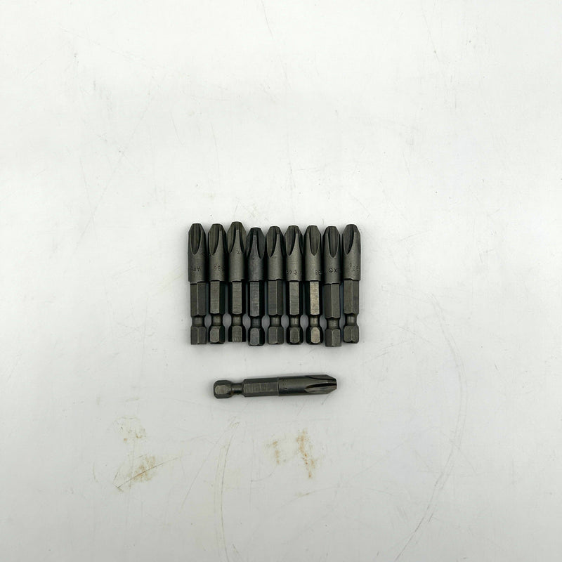 Apex 493X 1/4'' Phillips #3 Hex Power Drive Bits Lot of 10