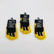 Ironcat 86350 Cowhide Leather Gloves Medium Hvy Duty Mechanics Hook Loop 3 Pairs 7