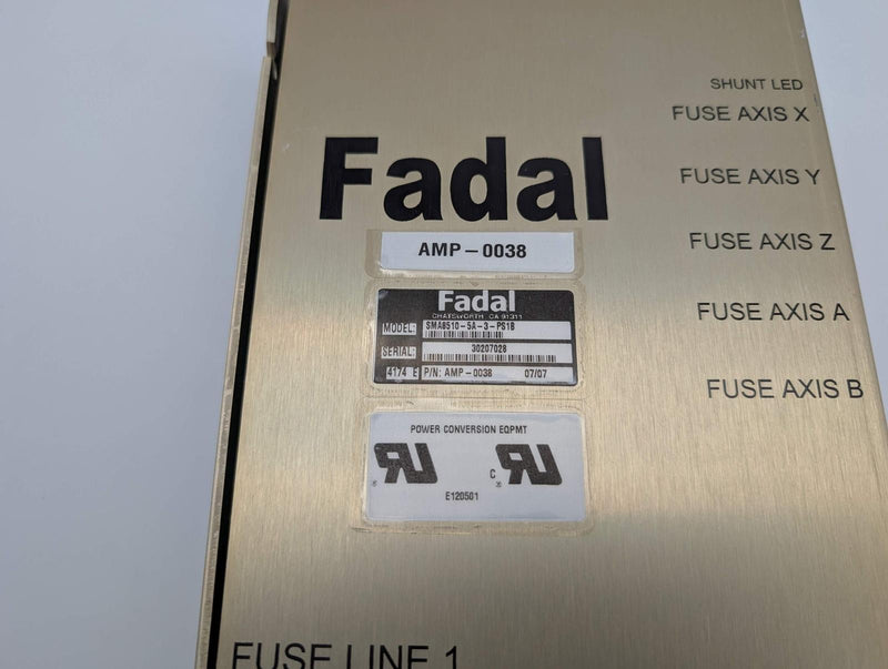 Fadal SMA8510-5A-3-PS1B Servo Amplifier Digital AC Brushless AMP-0038