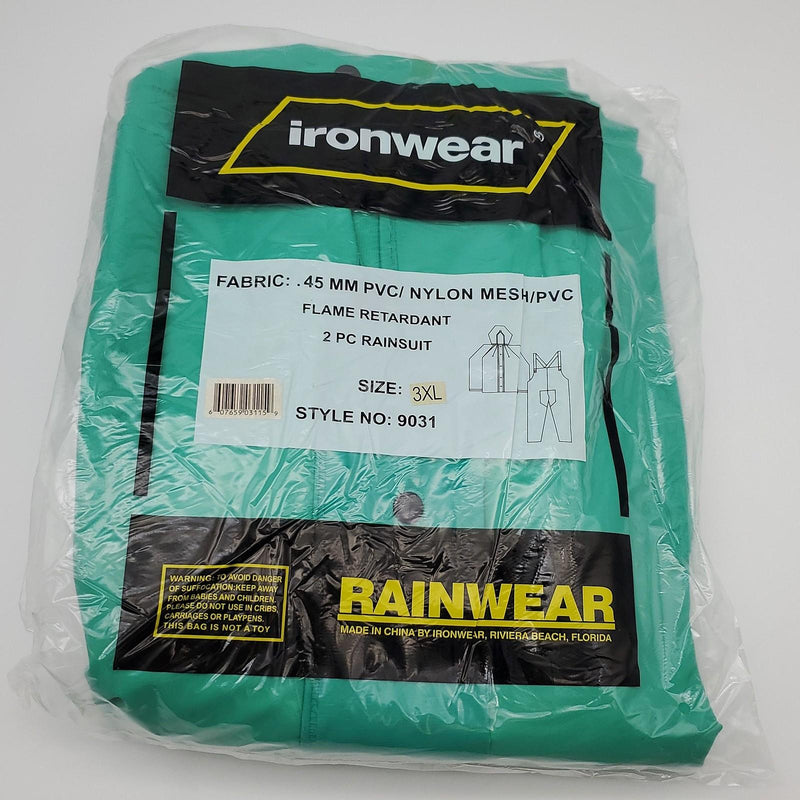 Ironwear 9031 Rainsuit XXXL / 3XL Flame Resistant PVC Nylon Coverall & Jacket 11