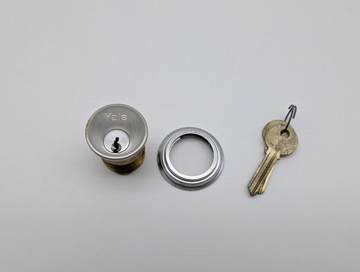 Yale 1-1/4" Mortise Cylinder Lock 6 Pin PC Keyway Satin Chrome 0-Bitted 2153 2