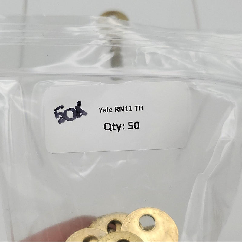 50x Yale RN11 TH Key Blanks TH Keyway Nickel Silver 6 Pin NOS 3