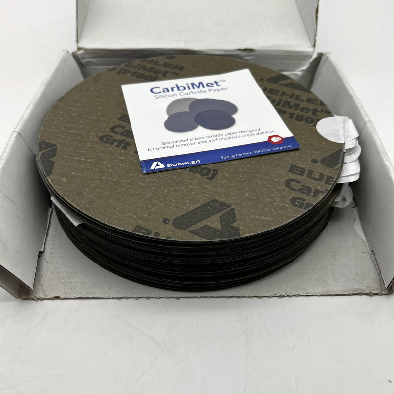 Buehler CarbiMet 36080180 Abrasive Discs SiC Paper 8in 180 Grit PSA 90/BX 8