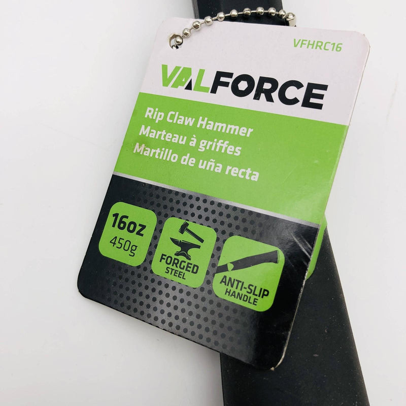 2x ValForce VFHRC16 Rip Claw Hammer 16oz Forged Steel AntiSlip Handle Fiberglass 2