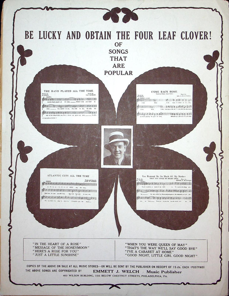1912 In The Heart Of A Rose Sheet Music Large Lady Sen Mei JW Walsh Geo Carme 3