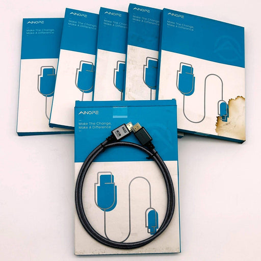 Ainope AP553-1M HDMI Pioneer Cable 3.3FT 18Gbps 4K Gray Nylon Braided Lot of 6 1