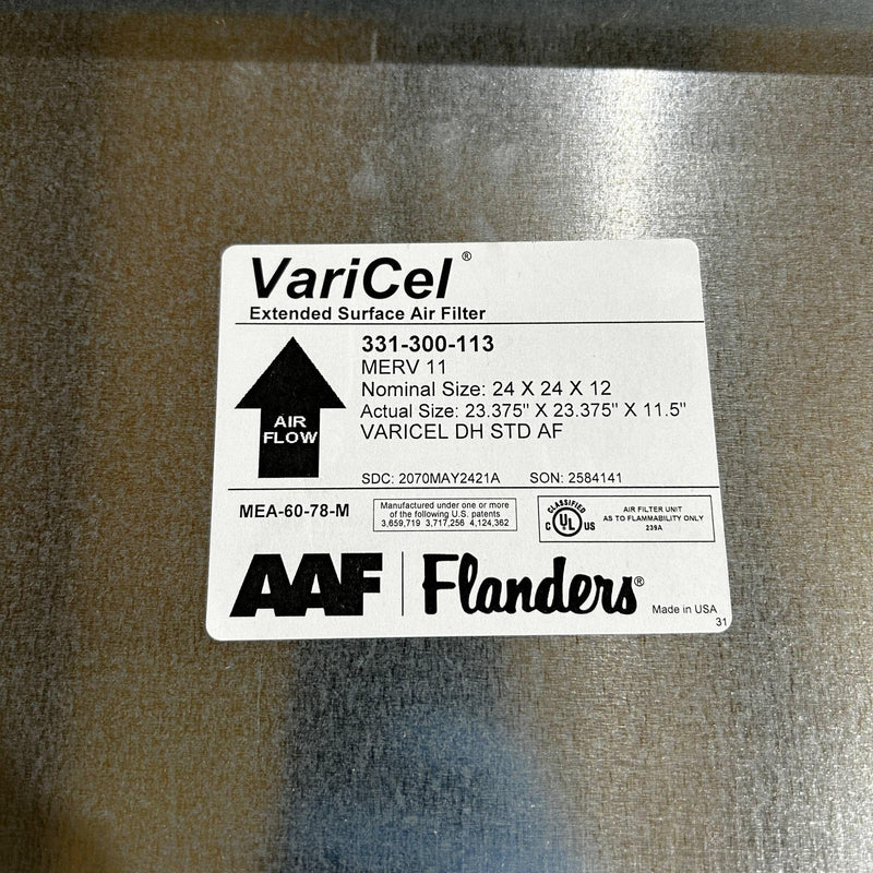 AAF Flanders 331-300-113 Air Filter Box 1060300-113 VARICEL DH Merv 11 24X24X12 4