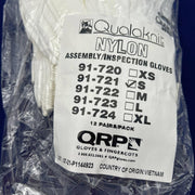 PIP QRP QualaKnit 91-721 Inspection Assembly Gloves Sz Small White Nylon 12 Pair 2