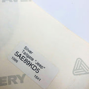 Mopar 5AE89KD5 Jeep Tailgate Logo Silver Sticker Decal OEM New Old Stock NOS 5