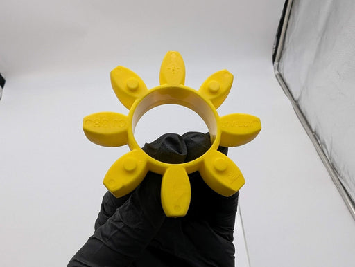 Lovejoy CJ38 92A Jaw Coupling 1.5" ID 3.15" OD 0.71" Thick Yellow Polyurethane 2