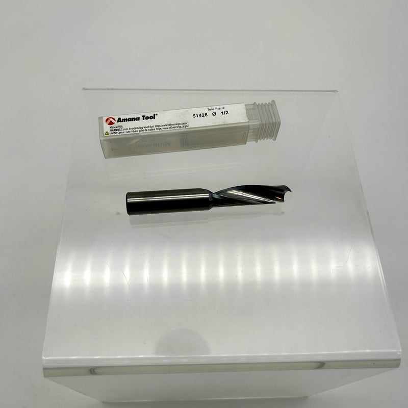 Amana Tool 51428 Router Bit 1/2 Dia x 1-5/8 LOC x 3-1/2 OAL Solid Carbide