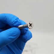 #14 X 2" Self-Tapping Sheet Metal Screws Phillips Flat Head 18-8 SS Pack of 100 2