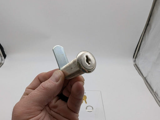 CompX C8060 Cam Lock 1-3/4" L 3/4" Dia Bright Nickel Keyed Differently 2