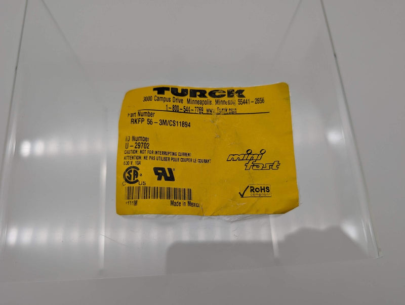Turck RKFP 56-3M/CS11894 7/8" Mini-Fast Female to Bare Wire 3 Meter Length 4