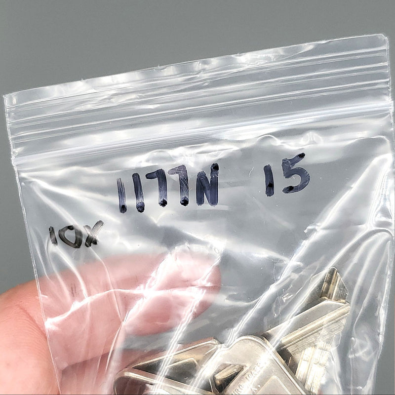10x Ilco 1177N Key Blanks National / Almet E-Z Set 9700 Nickel Plated NOS 4