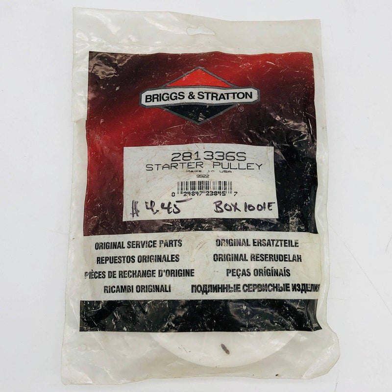 Briggs and Stratton 281336S Recoil Starter Pulley Plastic OEM New NOS Open 1