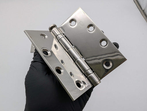 3x Hager BB1191 4.5" x 4.5" Door Hinges Ball Bearing Polished Chrome Remove Pin 2