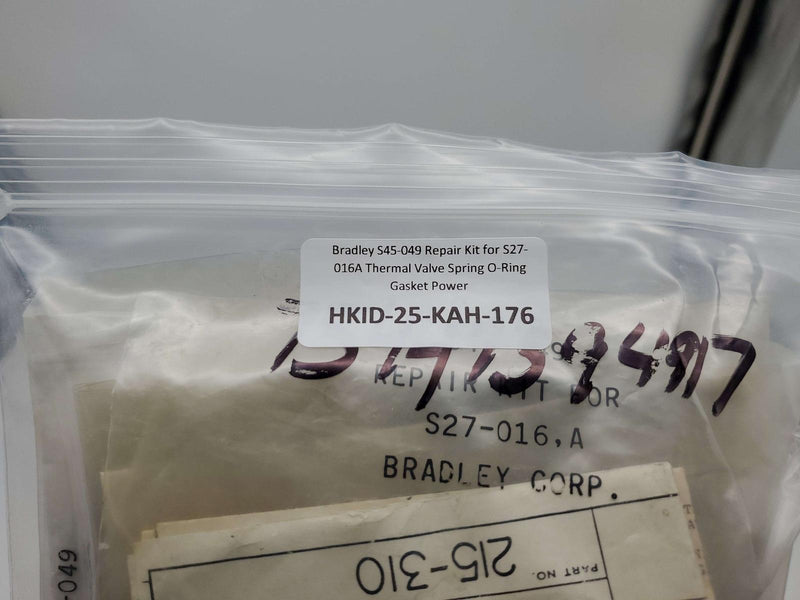 Bradley S45-049 Repair Kit for S27-016A Thermal Valve Spring O-Ring Gasket Power 5