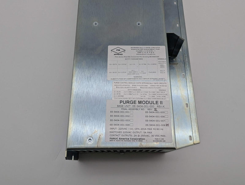 Fanuc EE-5404-001-008 Purge Control Module II 4 Fuse 5.3 Min Industrial Robots 3