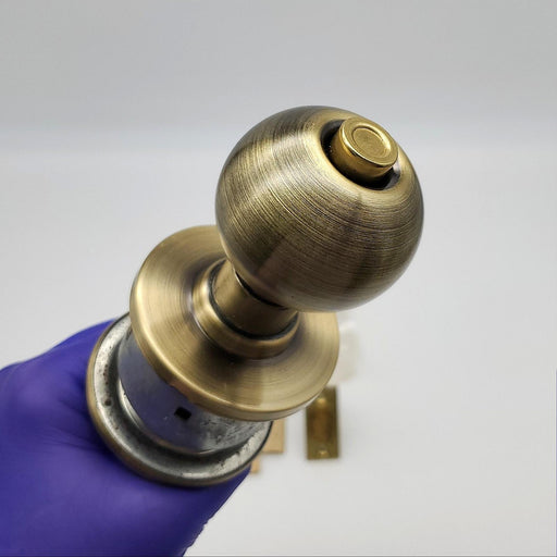Schlage Door Knob Privacy Lock Antique Brass ORB 2-3/8" Backset A40S 609 1