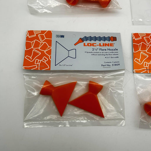 Loc-Line 51809 Flat Nozzle 2-1/2" Flare Acetal For Liquid Air 4pks of 2/8 Total 2