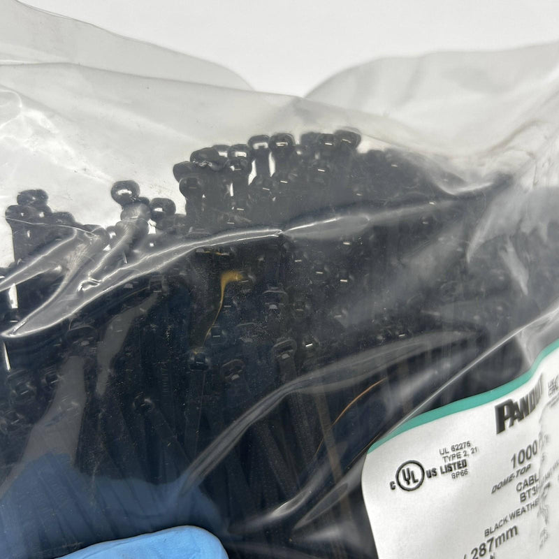 Panduit BT3I-M0 Cable Tie Dome Top Barb Ty 11.3in Blk Wea Res Nylon 40lb 1000/pk 4