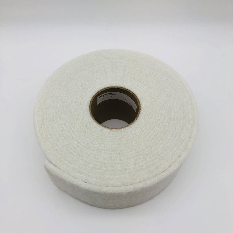 3M 00262 Scotch Brite Clean and Finish Roll 4in x 30ft Type T White 1 Roll 9