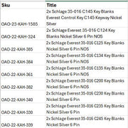 Lot of 18 Schlage 35-016 C100 & C200 Series Key Blanks 2