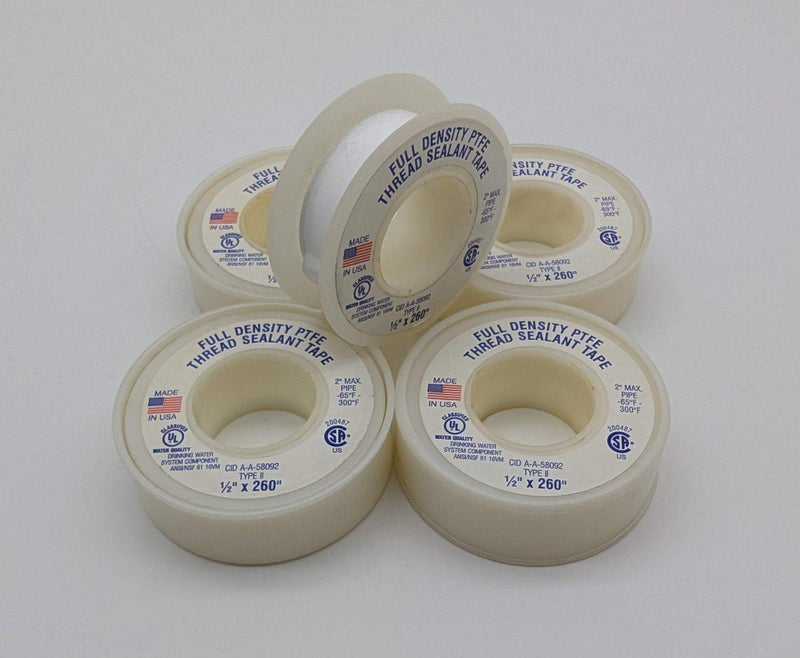 Nitto Permacel Dope Thread Sealant Tape 1/2" x 260" P412 PTFE Pack of 5 Rolls 1