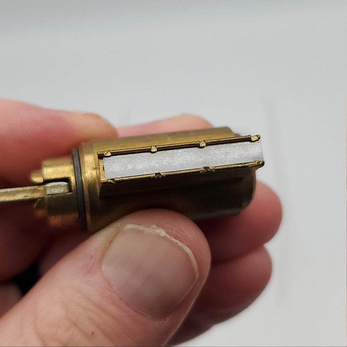 Yale 1802 Lock Cylinder Satin Brass PARA E1R Keyway 6 Pin Key in Knob 5