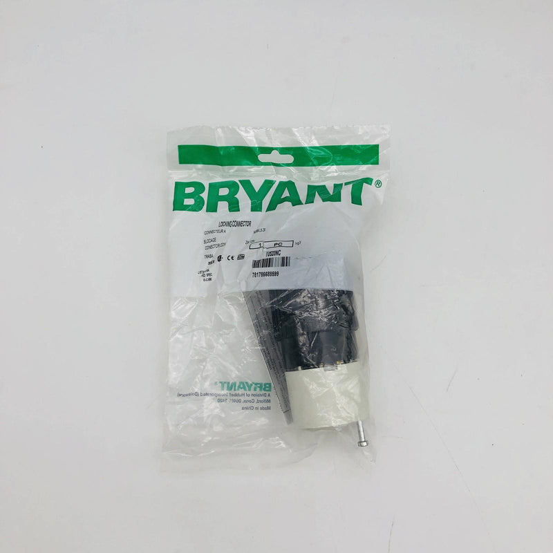 Bryant 70520NC Locking Blade Connector 20A 125 VAC 1‑ph 2‑pole 3‑wire NEMA L5-20 6