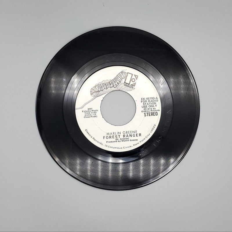Marlin Greene Forest Ranger Single Record Elektra Records 1972 EK-45790 PROMO 1