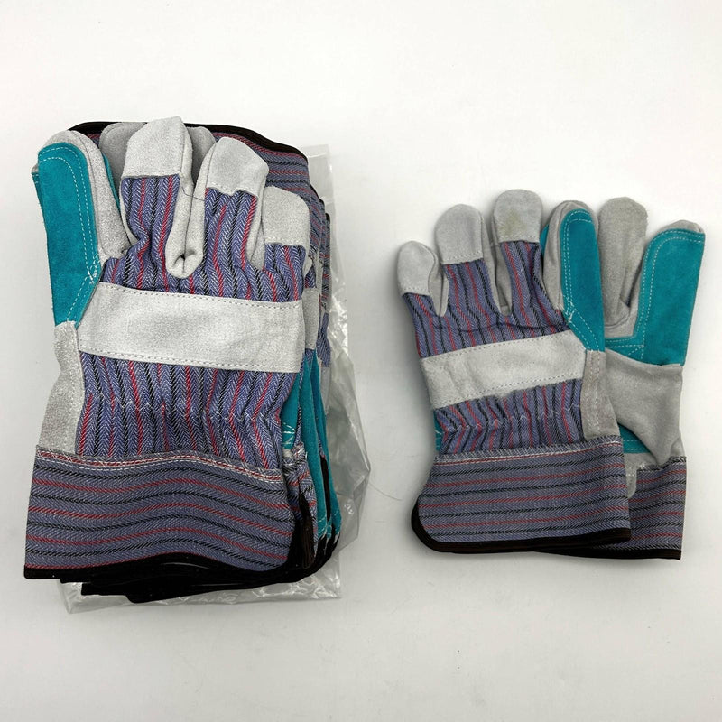 PIP 84-7533J Leather Gloves Large Double Palm Gunn Cut Wing Thumb 12 Pairs 1