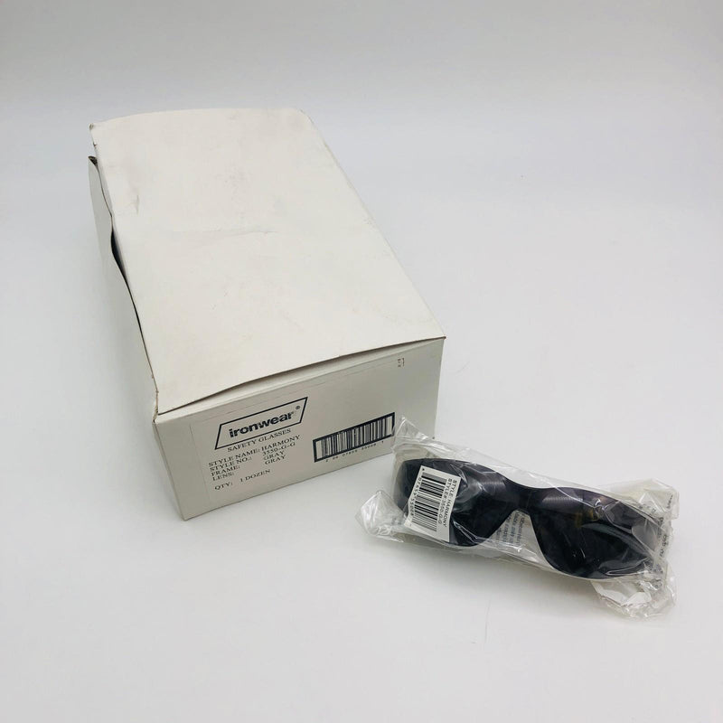 10x Ironwear 3550-G-G Safety Glasses Harmony Gray/Gray 1 Piece Lens Scratch Resi 7