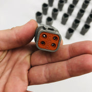 TE Connectivity DTP04-4P Receptacle Connector 4 Pin Grey Wire to Wire Pack of 25 4